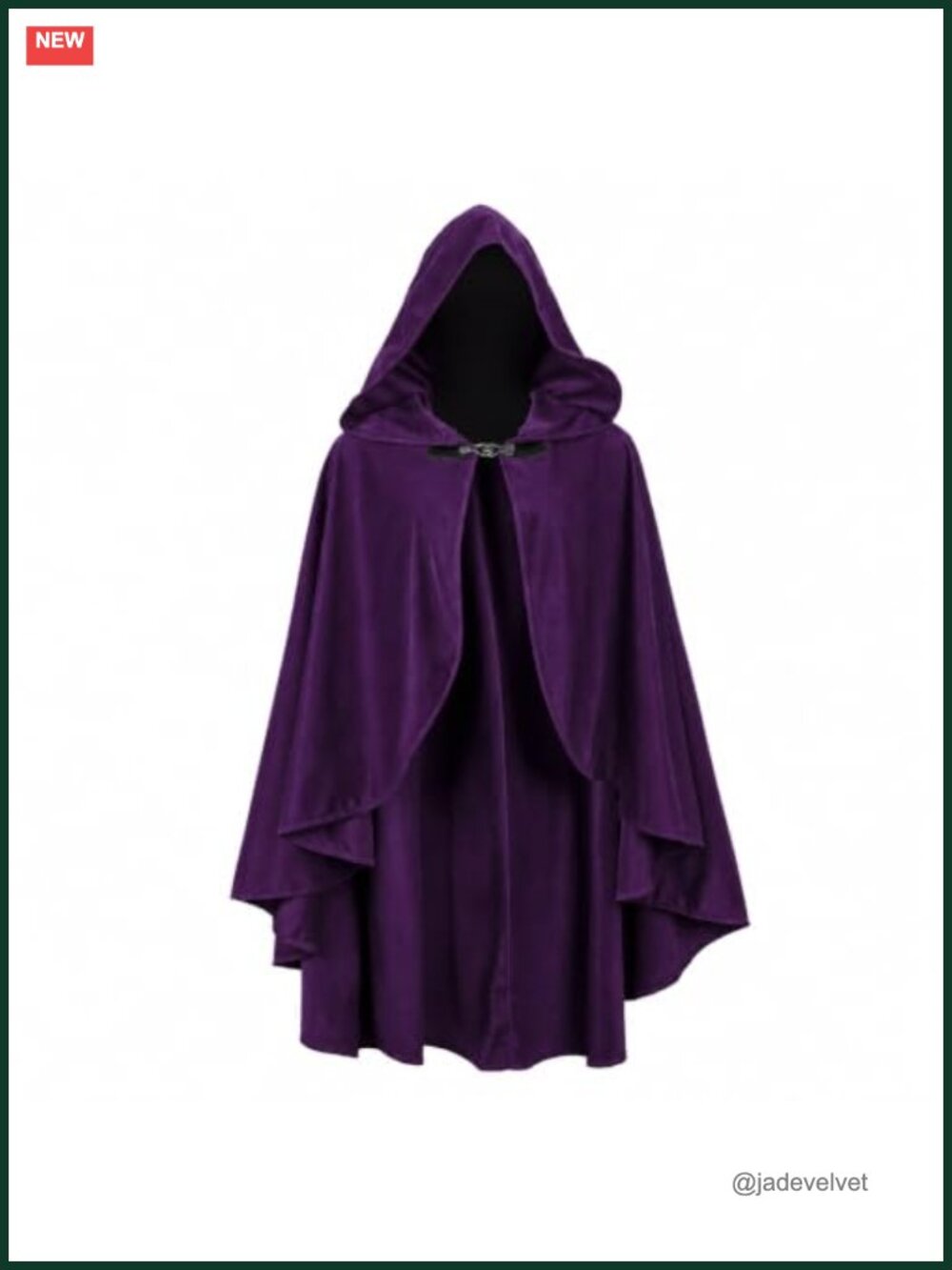 Medieval Cloak Costume with Hood for Halloween Renaissance Faire Cape